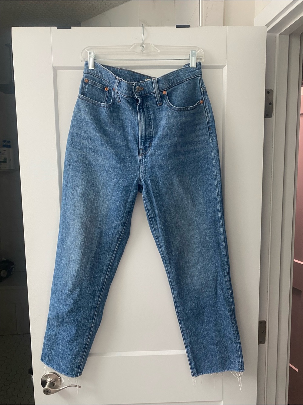 Madewell The Perfect Vintage Jean - Straight-Leg Jeans in Light Blue Wash